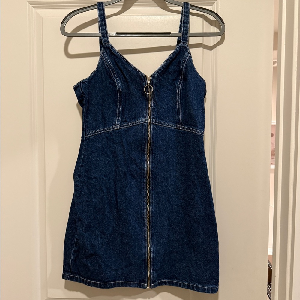 Denim Zip-Front Dress